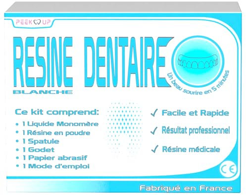 RESINE DENTAIRE BLANCHE pour réparer les prothèses dentaires