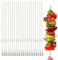 Atsmoce® Lot de 20 Brochettes Barbecue, Pique a Brochette Inox Réutilisables, avec texture torsadée, antidérapantes et anti-brûlures, accessoires de barbecue, pour légume/viande/fruit de mer