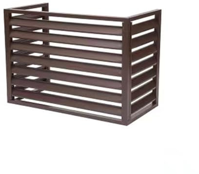 Cache Climatiseur Exterieur Suspendu, Cache Pompe A Chaleur Extérieur Aluminium, Couvertures AC pour L'extérieur pour Cacher le Climatiseur et pour L'extérieur ( Color : Brown , Size : 3_110*80*60CM(3