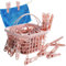 Mollette Per Stendibiancheria 31 Pezzi Antiscivolo Resistenti Mollette Per Bucato Antivento In Materiale PP Con Fissaggio A Cestello Mollette Per Bucato Impermeabili Con Molla Resistente Rosa