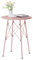 Nixaruy Beistelltisch Outdoor, Kleiner Beistelltisch Outdoor, runder Terrassen-Beistelltisch Metall, Beistelltisch Outdoor Wetterfest, Beistelltisch Balkon für Terrasse, Garten, Balkon, Hof (Rosa)