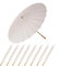 WUKUAIER 32 Paper Umbrellas for Weddings Wooden Handle Parasol Umbrella Paper Decorative Chinese Japanese Paper Painting Umbrellas Crafts for Wedding Bridal Party Decor White, 8PK, 33inch