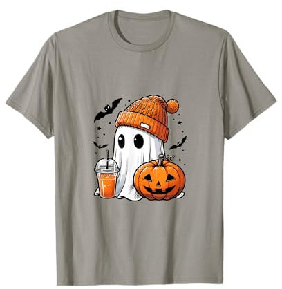 Süßer Halloween Geist Mit Kürbis T-Shirt