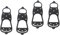 LIFKOME 2 Pairs Climbing Tpe Elastic Glue Anti-skid Shoes Cover Ice Cleats for Snow and Ice Safe for Hiking Fishing