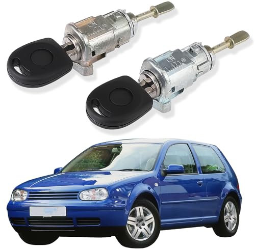 GEAREVER Pair Schließzylinder 604837167 Links und Rechts Sicherheitsschloss Türschloss mit Schlüssel Passend für VW Golf IV ab 1997-2005, Bora ab 1998-2005, Polo 9N ab 2001-2009, Lupo 604837168