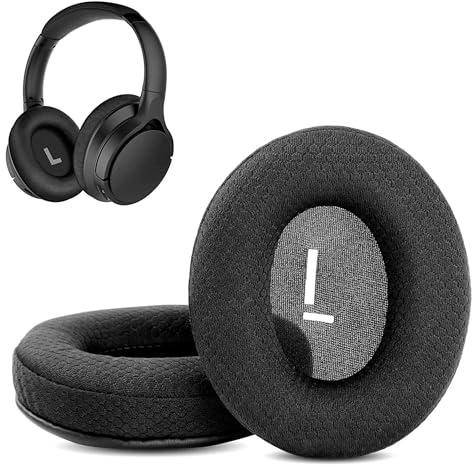 H5 Headphone Earpads Compatible with Mpow 059 / H1 / H5 Bluetooth Headphones(Textile fabric and Memory Foam ear cushions)