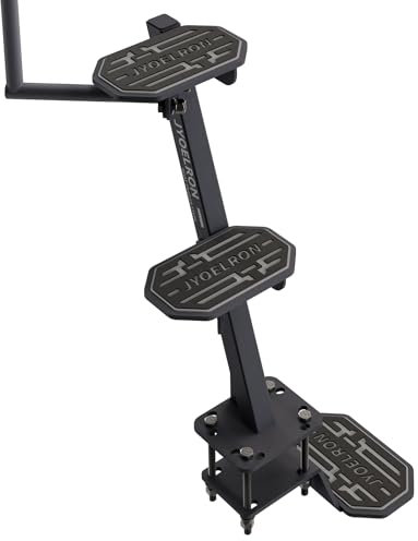 Jyoelron Boat Trailer Steps 3-Step Ladder with Handrail, EVA Anti-Slip Mat, 450Lbs Capacity, Rust & Corrosion Resistant, 3 Mounting Angle Options, Fits Trailer Tongues 3 to 4 Wide & Up to 4.5 High