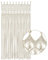 Garbenat Tenda da porta in macramè, 120 x 195 cm, fatta a mano, per finestre, grande tenda divisoria con anello in legno, in cotone, decorazione per finestre, colore bianco