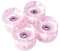 Ronyme 4 Stücke Skateboardräder leuchten leuchtende transparente PU -Rollers Longboard -Räder, Rosa