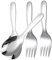 MOLUCKFU 4piezas Conjunto De Utensilios De Postre Para Cucharas y Tenedores De Acero Inoxidable Diseño Ergonómico Resistente y Práctico Para Uso Diario La Cocina Infantil