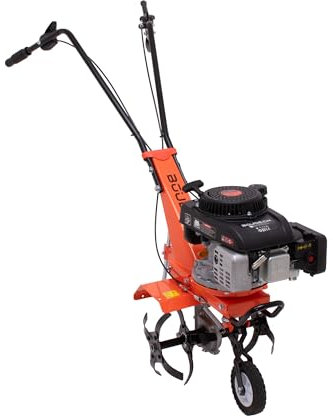 Boudech Tukang 140 - Motozappa per Orto a Scoppio a Benzina 4 tempi 2.5HP Motore 140cc con 4 Frese Ø30 cm 16 lame Larghezza di lavoro 37 cm Profondità di lavoro 30 cm