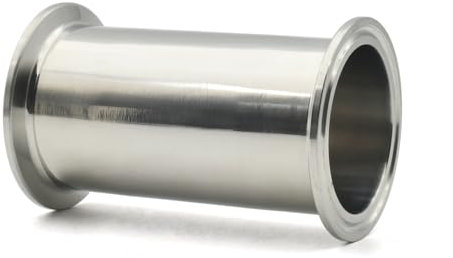HBGNZU Länge 100–500 mm, 3/4 Zoll – 4 Zoll, DREI Clips, Sanitär-Kurzrohr SS304/316L, Rohrverschraubungen, selbstgemacht, kreisförmig, DREI Clips, 50,5–119 mm(OD89 X Ferrule106,Length 500mm)