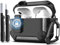 Tuocal Case Cover Compatible with AirPods Pro 2 Case with Cleaning Kit, Military Hard Shell Shockproof Protective Case with Lock for AirPods Pro 2 2022, Black