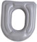 MagiDeal Cuscino gonfiabile per sedile WC, cuscino di supporto multifunzione con ventose per viaggi, uomini, donne e adulti, Grigio