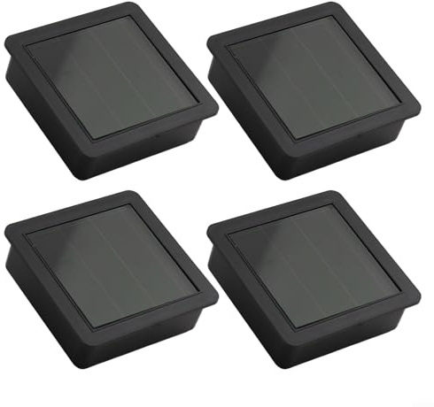 Momfin Square Solar Light Replacement Top,Replacement Solar Light Parts,Square Plastic for battery Case For Outdoor Garden Patio Lanterns(4pcs)