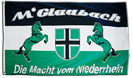 Flaggenfritze Fahne/Flagge Mönchengladbach - Die Macht vom Niederrhein + gratis Sticker