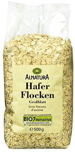 Alnatura Bio Haferflocken Großblatt, vegan, 6er Pack (6 x 500 g)