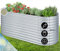 blumfeldt Jardineras Exterior Grandes Jardín, Huerto Urbano Terraza, Planta Vegetales, Hierbas y Flores, Capacidad 1257 l. Maceteros Exterior Elevados Metálicos Resistente al Agua y Óxido,2 m, Plata