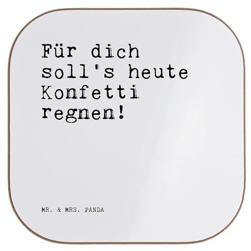 Mr. & Mrs. Panda Untersetzer Gläser Für Dich soll's Heute... - Geschenk, Geschenk Männer, Spruch Geschenke, Spruch, Bierdeckel, Korkuntersetzer,