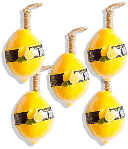 LABOTE Handgemachte thailändische Bio Naturseife Zitrone mit typischem Duft, 5 Stück