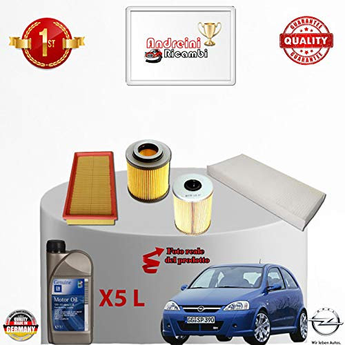 KIT TAGLIANDO 4 FILTRI E OLIO CORSA C 1.7 CDTI 74KW 100CV DAL 2005 ->