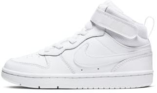 Nike Court Borough Mid 2, Little Kids' Shoe, White/White-White, 30 EU