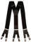 Olata 6 Clip Herren Hosenträger/extra breite Y-Hosenträger – 5 cm. Schwarz