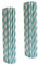 Paper Straws Drinking 100 Striped Biodegradable Boxed Straws for Childrens Parties Weddings (Baby Blue)