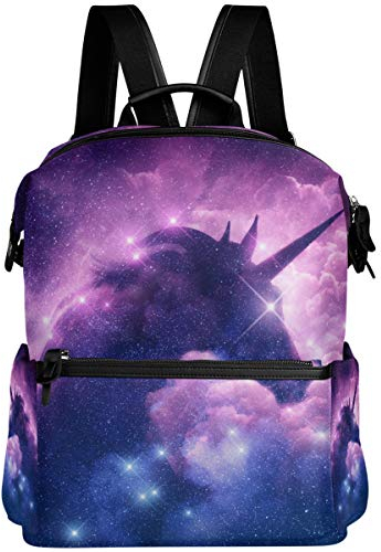 Oarencol Magic Unicorn Star Galaxy Rucksack Fantasy Pferd Tier Fee Schule Buch Tasche Reise Wandern Camping Laptop Daypack
