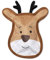 Fringe Studio Plush Dog Toy, Reindeer Face (729027)