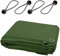 Waterproof Tarpaulin with 4 Ball Bungees - 4 x 4 m Green PE Tarp Cover for Garden, Wood, Camping, Groundsheet, Construction - 90 GSM UV Resistant, Tear-Proof, Mould-Proof, Rope-Reinforced Edges