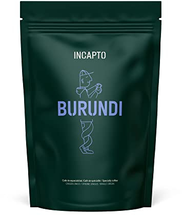 Incapto Café en Grano de Especialidad 1kg | Origen Burundi | 100% Arábica | Specialty Coffee 87.75 puntos SCA | Tueste Natural y Artesanal | Finca Buhinyuza, Nyagishiru