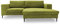 DOMO. collection Ecksofa Modica, Sofa in L-Form, moderne Eckcouch, bodenfreie Couch, Eckgarnitur, Polsterecke 244 x 173 x 83 cm (BxTxH), grün