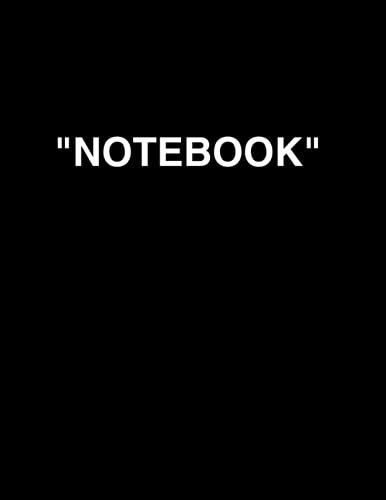 Notebook: OFF-WHITE Style A4 Black Notebook | 120 Pages | Lined paper | School Essentials: OFF-WHITE inspired cover, 120 line pages for note taking.