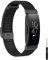 HYKEJI Ersatzarmband Kompatibel mit Fitbit Inspire 2 / Fitbit Inspire/Fitbit Inspire HR Armband für Damen/Herren, Ersatz Edelstahl Metall Armband für Fitbit Inspire 2 / Inspire/Inspire HR (A)