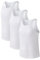 DAVID ARCHY Unterhemd Herren Tank Top 3er Pack aus Stretch-Baumwolle mit Rundhalsausschnitt (Weiß, L)
