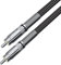 FIBBR Premium Cinch Kabel 1M, RCA Stecker auf RCA Stecker, Audio Stereo Subwoofer Kabel/Hilfs Audiokabel/RCA Stecker für Heimkino, Stereo System, Hi-Fi System, Auto Audio Lautsprecher