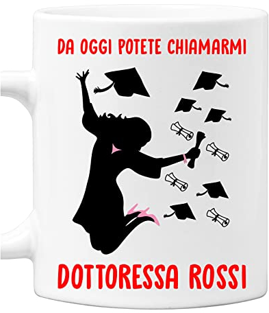 bubbleshirt Tazza Laurea PERSONALIZZABILE Mug Da oggi potete chiamarmi dottoressa Idea regalo divertente
