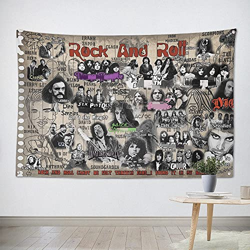 Vintage Rock 'N' Roll Musikposter Wandbehang Flagge Heavy Metal Band Banner Wandmalerei Pub Bar Club Man Cave Home Decor Sticker A1