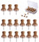 50pcs Wood Push Pins Map Tacks Marking Pins,Bulletin BoardPins Rustproof DrawingPins Thumb TacksPin,Wooden DrawingPins with Storage Box Thumb Tacks Wooden MapPins for School Office Home Supplies