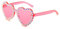 Herz Brille, Hippie Herzförmige Brille, Neon Brille Herz, Herzbrille mit Diamanten, Herz Sonnenbrille, Randlose Herz Brille mit Diamanten, Party Brille für Erwachsene, Jungen und Mädchen, Rosa