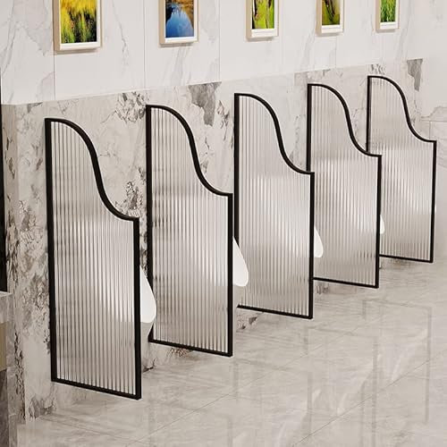 Wandmontierte Urinal-Sichtschutzwände, Urinal-Trennwand-Schutz-Trennwand, für öffentliche Räume, Büro, für maximale Privatsphäre und Sauberkeit des Urinal-Urinals (Schwarze Trennwa