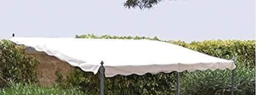 Megashopitalia Top Telo Copertura di Ricambio per Pergola 3x4MT Veranda a Muro Ecrù Originale Gazebo Fissa Solo Telo