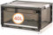 Tikxlafe Faltbare Aufbewahrungsbox, 27L,40L,56L Kunststoff Stapelbare Aufbewahrungsbox Transparent mit Deckel und Rädern (Braun, 40L(47 x 35 x 24 CM))