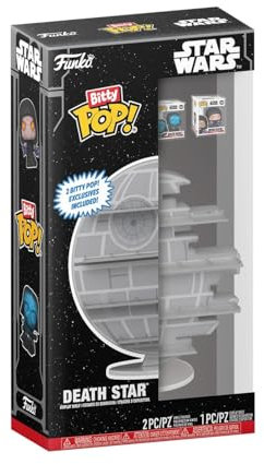 Funko Bitty Pop! Display: Star Wars - Death Star - Emperor Palpatine™ and Darth Vader™ (Electrified) and Can Display A Total of 20 Characters und eine Überraschungs-Mini-Figur - 0.9 Inch (2.2 cm)