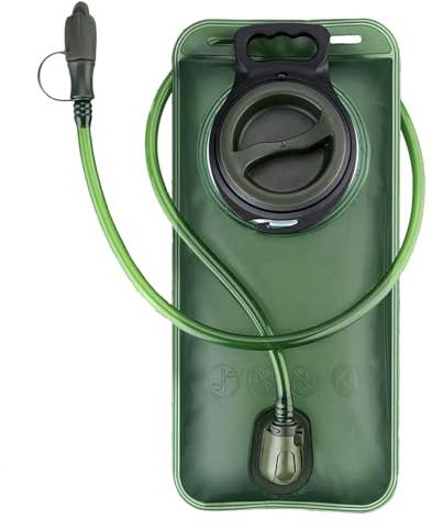 Auslaufsichere Trinkblase, 1,5/2 Liter, BPA-freie Wasseraufbewahrungstasche, Trinkrucksack-Ersatz, Sport-Reise-Reservoir, geeignet für Outdoor-Wandern, Laufen, Radfahren (Grün, 2 L)
