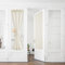PONY DANCE Tende Cucina a Vetro 2 Pezzi 60x240 CM Tenda Lino Semitrasparenti con Tasca a Vetro per Porta Finestra Moderne Curtains per Interni, Beige