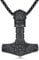 Twoowl Mjolnir Necklace Sterling Silver Black Gold Viking Compass Pendant Thor Hammer Necklace Raven Necklace Norse Runes Vegvisir Amulet Jewellery Gifts for Women Men