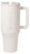 HydroJug Traveler - 32 oz Water Bottle with Handle & Flip Straw - Fits in Cup Holder, Leak Resistant Tumbler-Reusable Insulated Stainless Steel & Rubber Base - Gifts for Women & Men, Cream