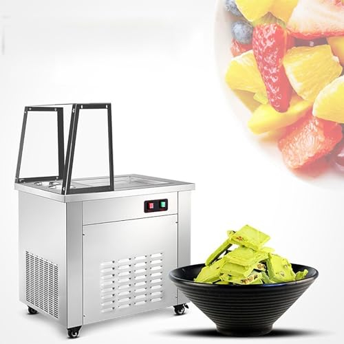 Máquina Para Hacer Rollos Helado Salteado, Máquina Para Hacer Rollos Helado Eléctrica Con Cilindros Refrigeración Y Bandejas Para Hielo Cuadradas,descongelación 360° Y Temperatura -25 ~ -30°C